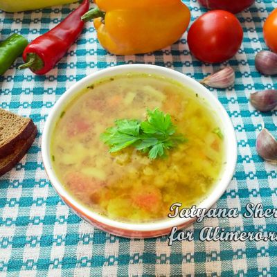 Гороховый суп с томатами