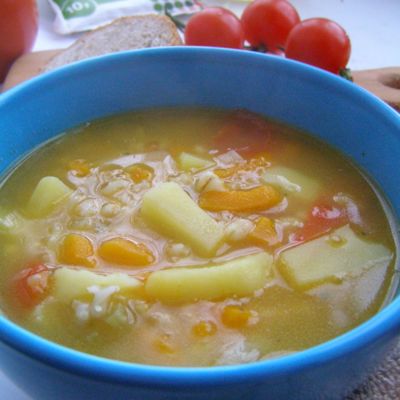 Перловый суп с овощами