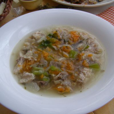 Диетические блюда - суп из карпа