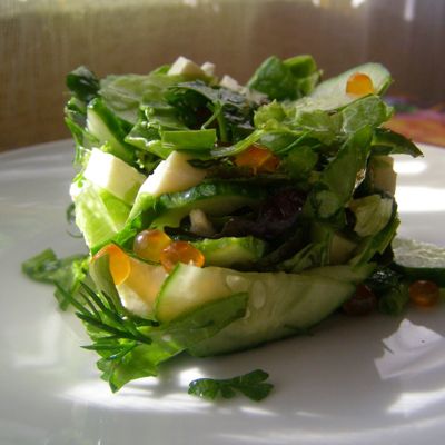 Праздничный зеленый салат