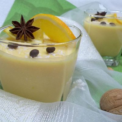 Нежное творожное желе простой десерт с тыквой и апельсином за 30 минут