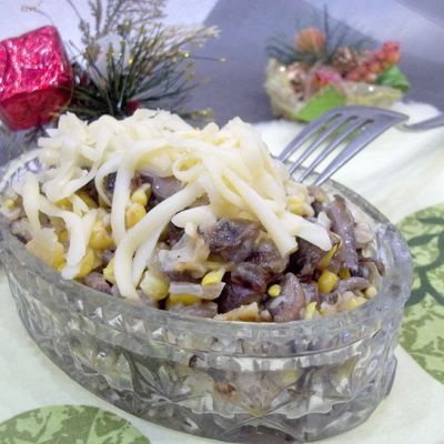 Вкусный салат с грибами Пандора на Новый год