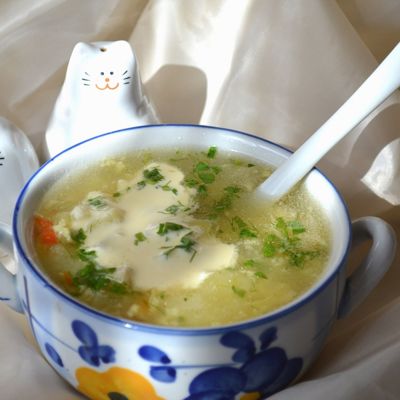 Картофельный суп с яйцом