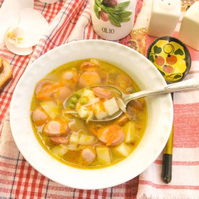 Суп с сосисками Быстрый - пошаговый рецепт с фото