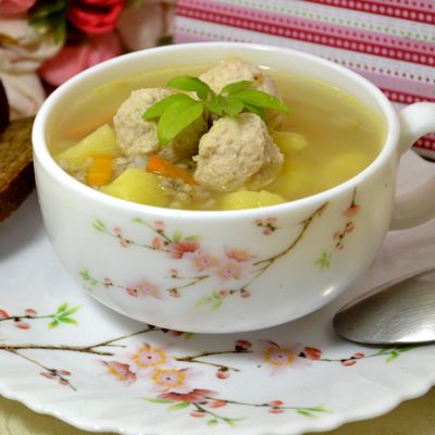 Гречневый суп с фрикадельками по бабушкиному рецепту