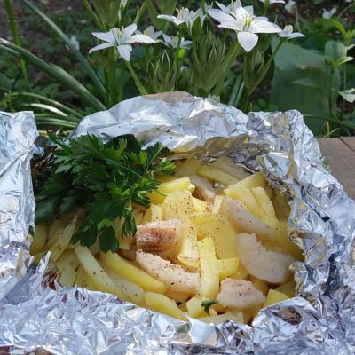 Рецепт приготовления вкуснейшей картошки в фольге на природе