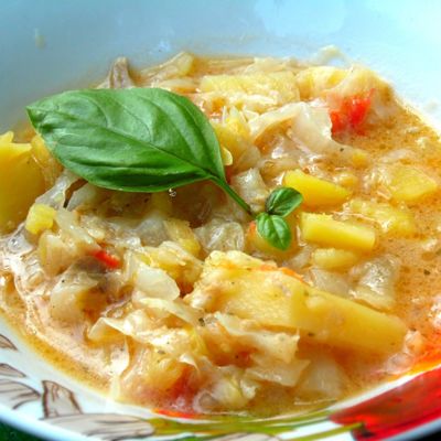 Овощной суп-рагу на сметане