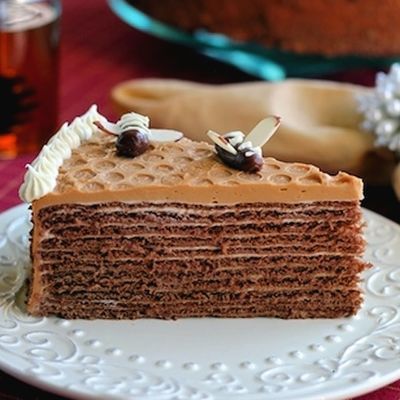 Шоколадно-медовый торт
