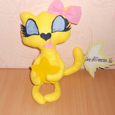 Поделка из салфеток кошечка