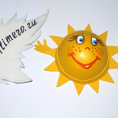 Поделки из фоамирана магнит-солнышко