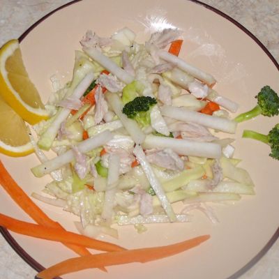 Салат из кольраби с мясом