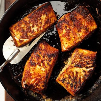 Жареное филе палтуса со специмями: вкусная рыбка к ужину за 25 минут