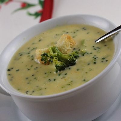 Сливочно-сырный суп с капустой брокколи