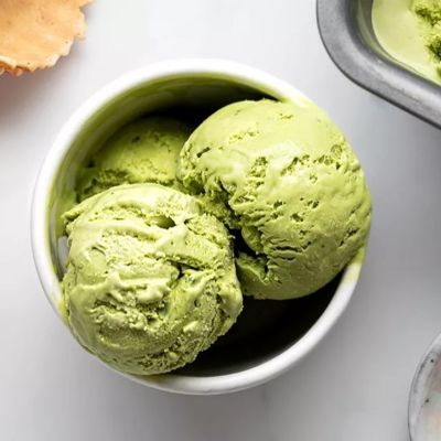 Нежное мороженое на основе зеленого чая