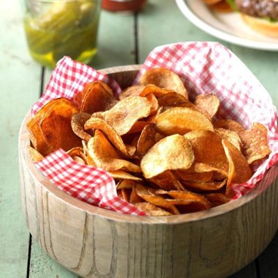 Домашние картофельные чипсы за 4 шага