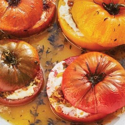 Фаршированные помидоры с потрясающей сырной начинкой