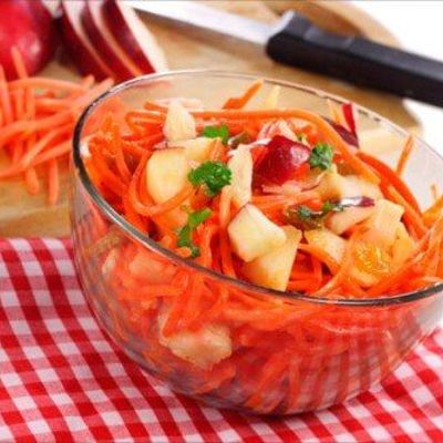 Вкусный морковный салат с яблоком за 25 минут