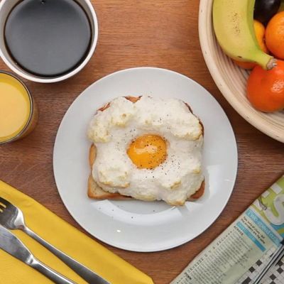Красивая яичница Облако - лучший завтрак