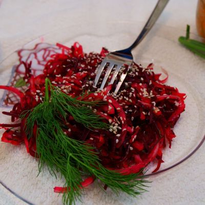 Вкусный овощной салат Осенняя сказка