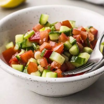 Постный овощной салат за 10 минут