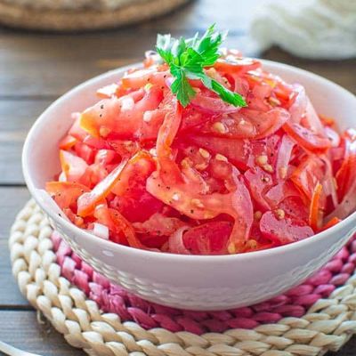 Лучший салат из свежих помидоров за 10 минут