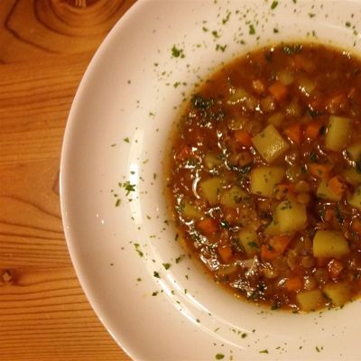 Вкусный суп из чечевицы по-гречески
