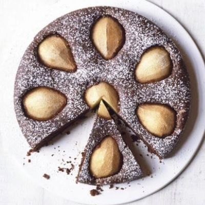 Бесподобный шоколадный пирог с грушами к 1 сентября