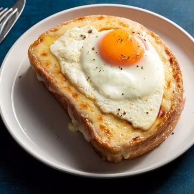 Сэндвич крок мадам элегантный французский завтрак за 30 минут