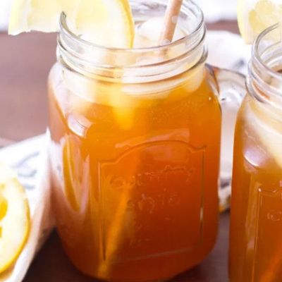 Летний чай с абрикосовым соком и лимоном