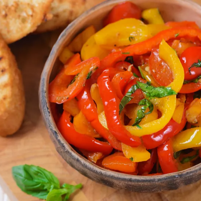 Жареный болгарский перец с чесноком - вкусно и очень просто