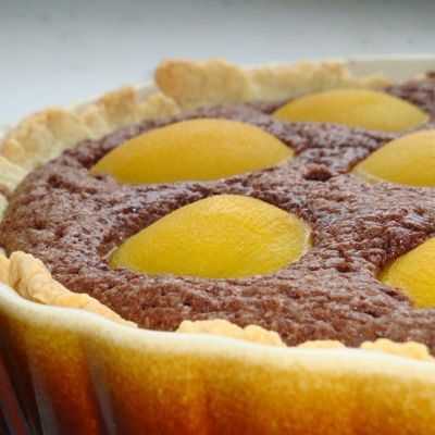 Бисквитный пирог с персиками - простой рецепт | Чудо-Повар