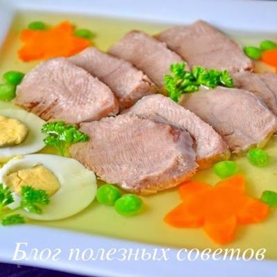 Как приготовить заливной говяжий язык | Меню недели