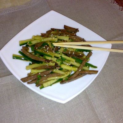 Китайский салат с огурцами