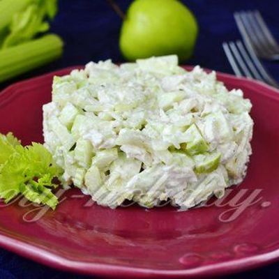 Салат из свеклы с сельдереем и яблоком - кулинарный рецепт.