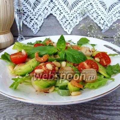 Овощной салат с морскими гребешками, пошаговый рецепт на ккал, фото, ингредиенты - Магуро