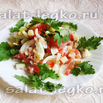 👌 Салат с копченой колбасой, 100 вкусных рецептов с фото 👌 Алимеро 👌 Салат с копченой колбасой, 100 вкусных рецептов с фото 👌 Алимеро