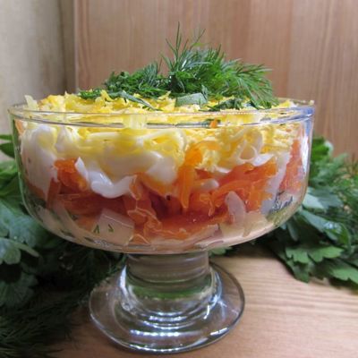 Порционный весенний салат