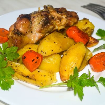 Рецепт тушеной капусты с картошкой и курицей