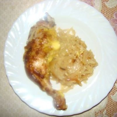 Тушеная капуста с курицей в сметане рецепт пошагово с фото