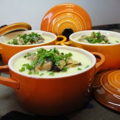 Томатный крем-суп с морепродуктами