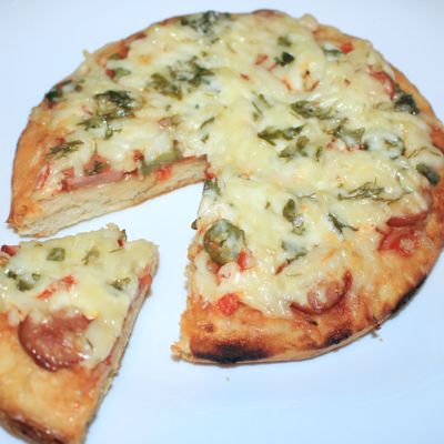 Как приготовить Быстрая пицца в мультиварке - пошаговое описание