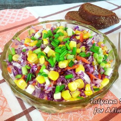1. Овощной салат с растительным маслом