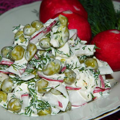 Ингредиенты для салата Подсолнух с копчёной курицей и грибами