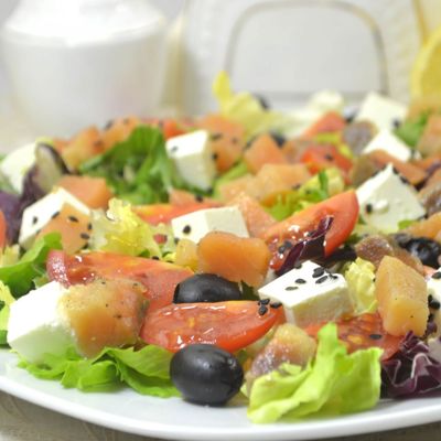 Ингредиенты для греческого салата с сыром Фетакса: состав
