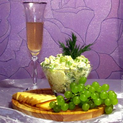Самый вкусный салат с виноградом, курицей и сыром — Тиффани