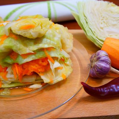 Маринованная капуста с перцем, луком и морковью — рецепт с фото пошагово