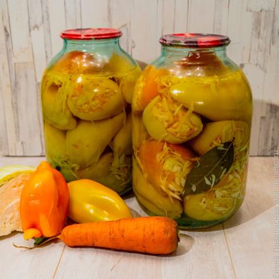 Перец, фаршированный морковью, на зиму | Рецепт | Перец, Морковь, Фаршированный перец