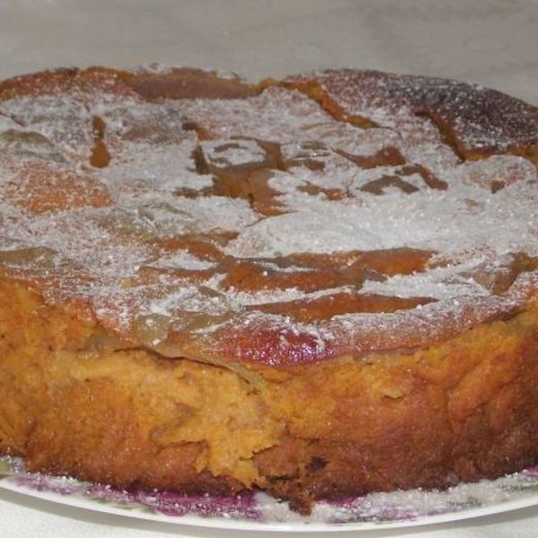 Пирог тыквенно-творожный с яблоком – кулинарный рецепт