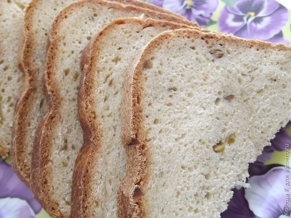 хлеб с оливками и травами в хлебопечке