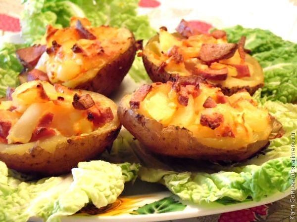 Запеченные картофельные лодочки с сыром и зеленью | Рецепты на webmaster-korolev.ru